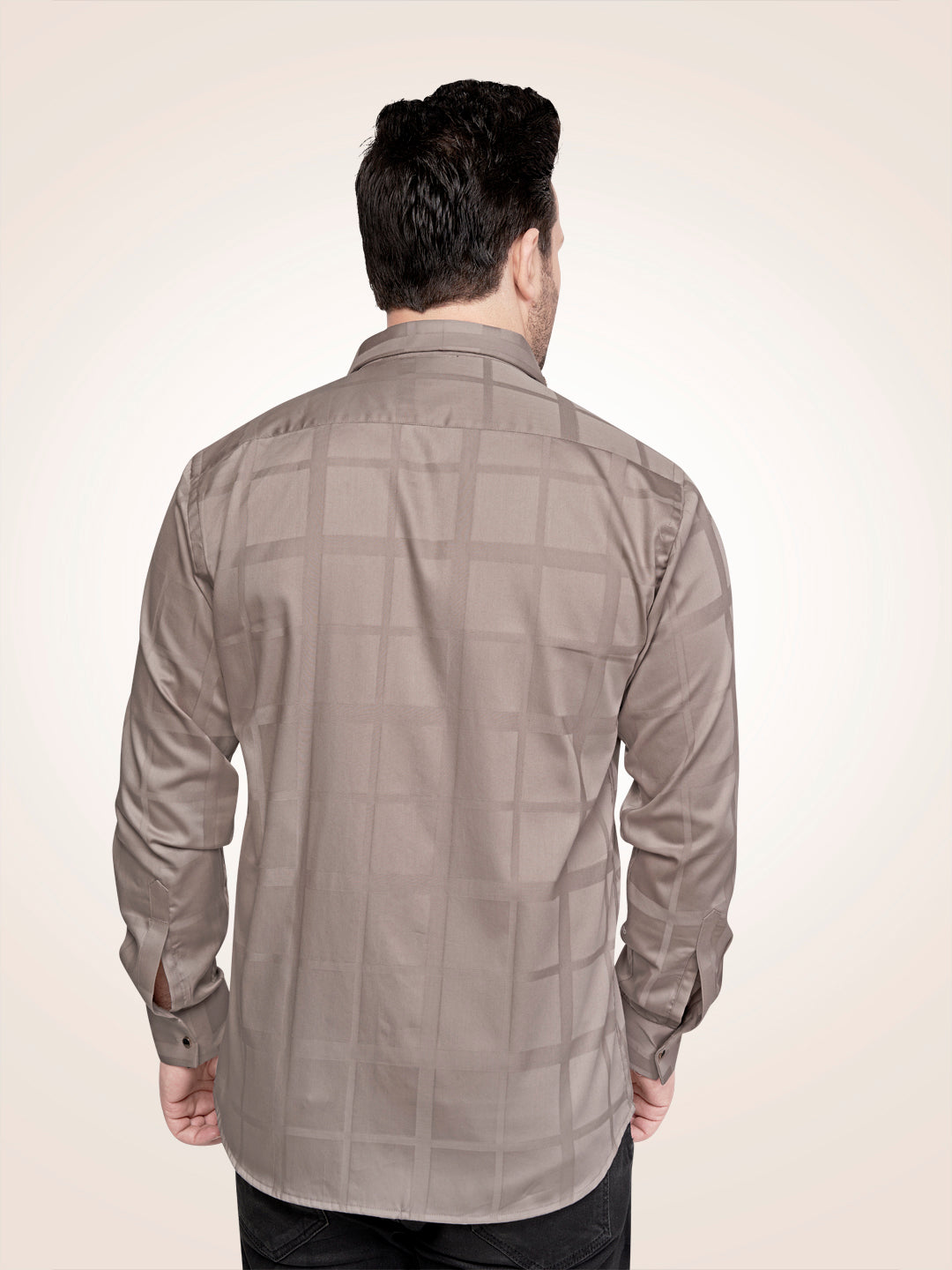 Black and White Self Checks Cocktail Shirt- Premium 60s CountsSelf Checks Cocktail Shirt- Premium 60s Counts Camel