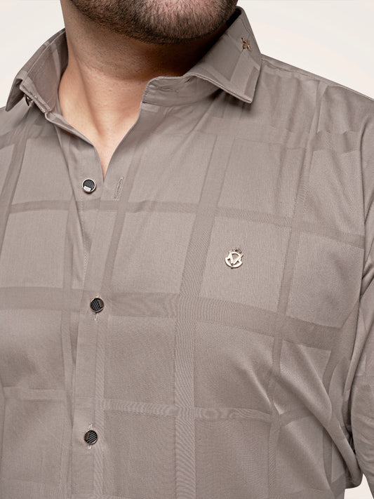 Black and White Self Checks Cocktail Shirt- Premium 60s CountsSelf Checks Cocktail Shirt- Premium 60s Counts Camel