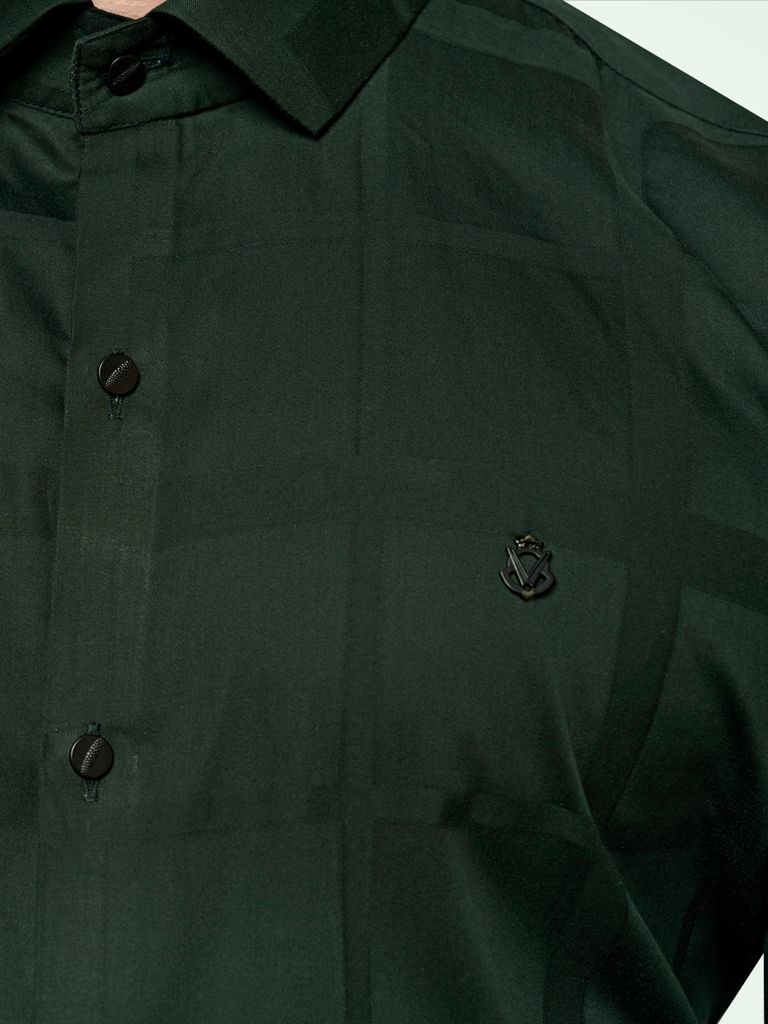 Black and White Self Checks Cocktail Shirt- Premium 60s CountsSelf Checks Cocktail Shirt- Premium 60s Counts Green