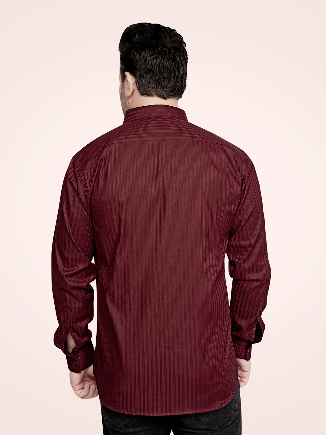 Self Lining Cocktail Shirt- Premium 60s Counts-Maroon