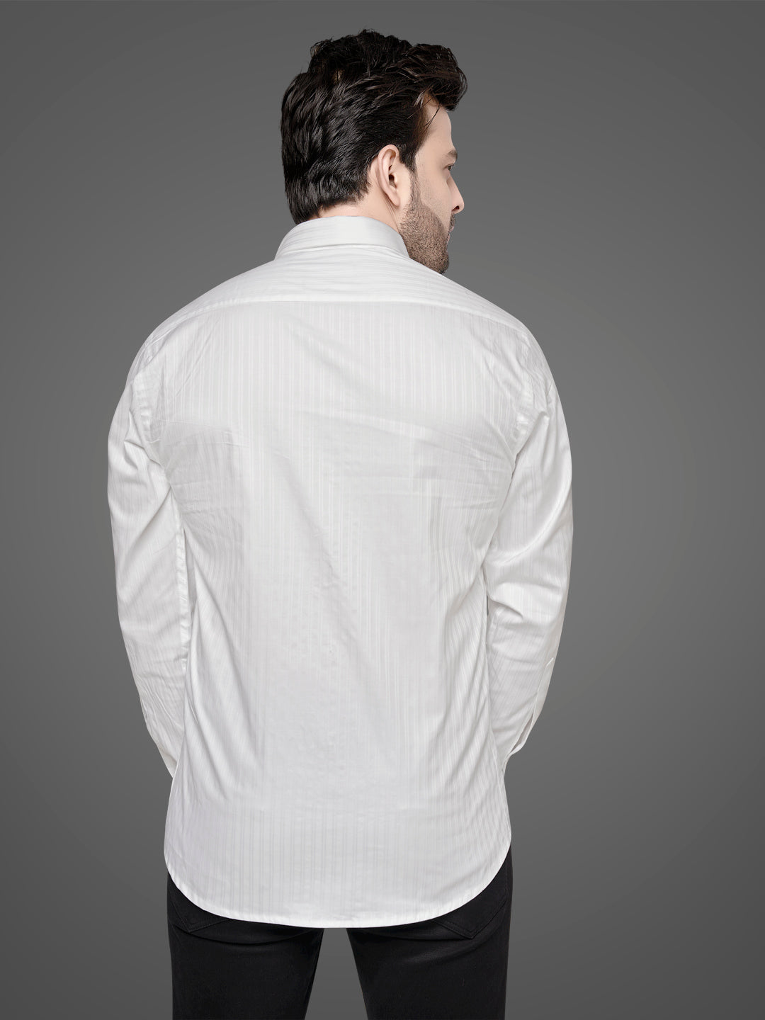 Self Lining Cocktail Shirt- Premium 60s Counts-White