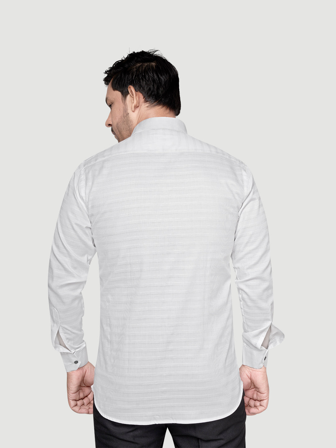 Designer Weft Shirt with Metal Buttons