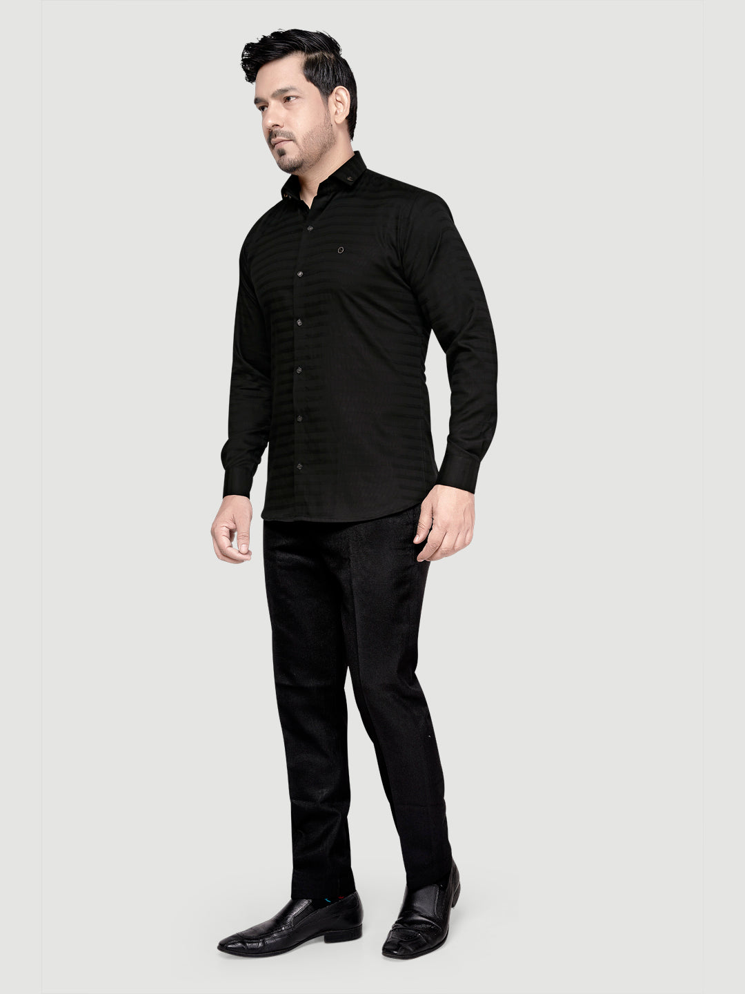 Designer Weft Shirt with Metal Buttons