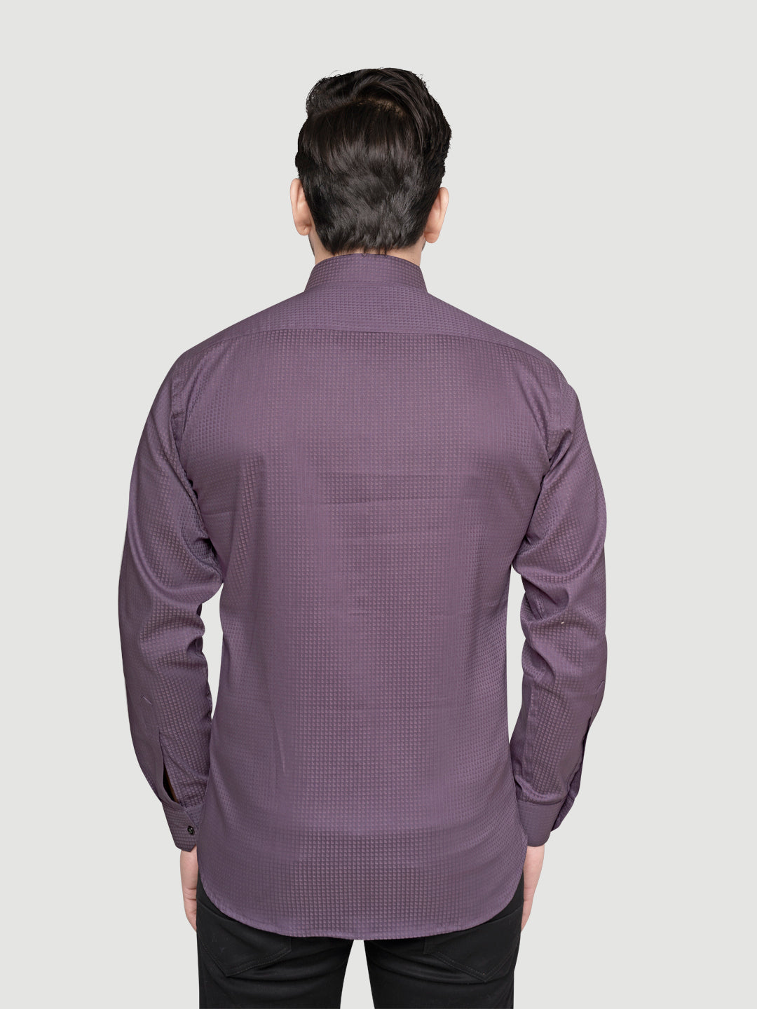 Black and white shirts Men's Designer Shirt with textured dobby fabric & Patch Green