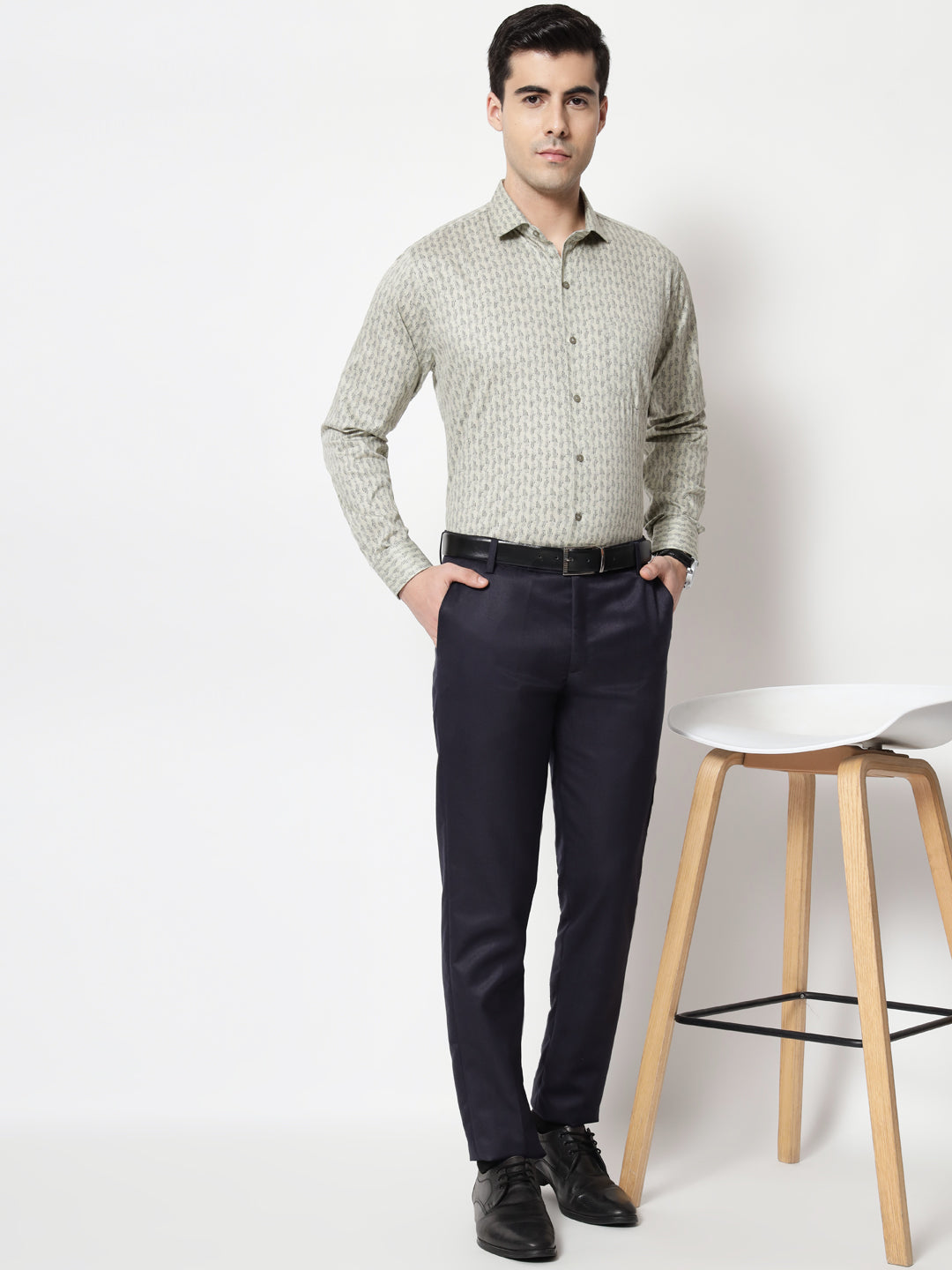 Black and White Shirts Yellow Print Shirt