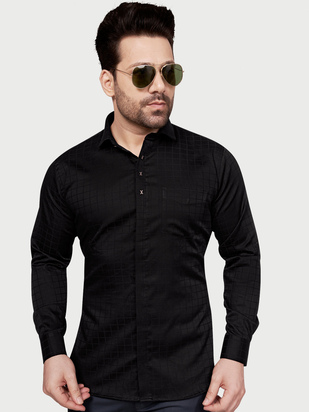 Black & White Designer Shimmer Black