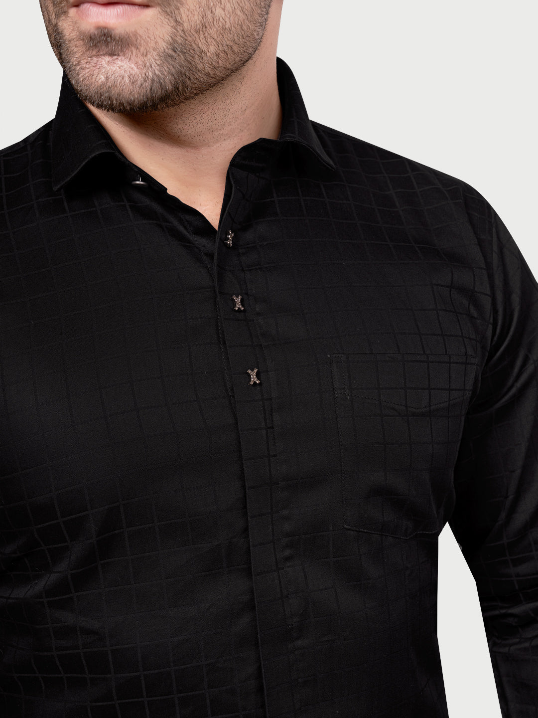 Black & White Designer Shimmer Black