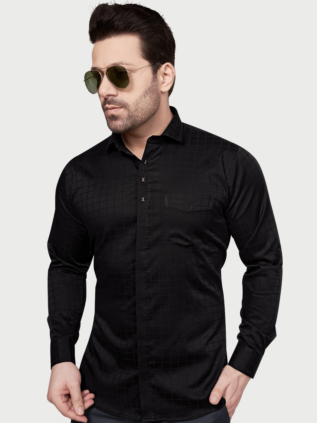 Black & White Designer Shimmer Black