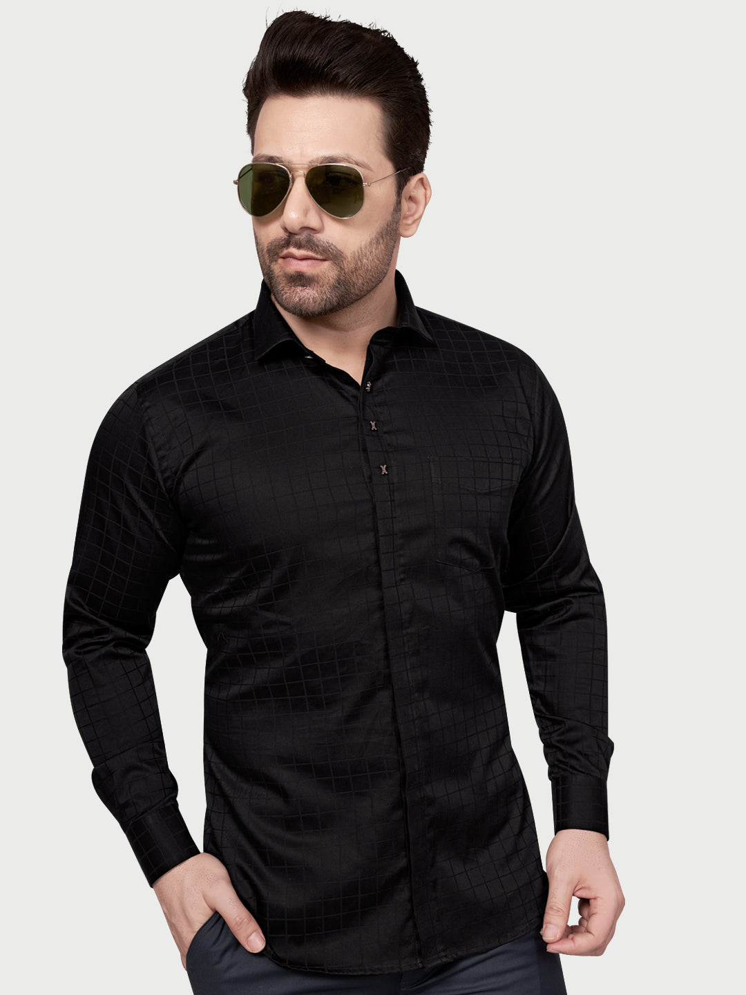 Black & White Designer Shimmer Black