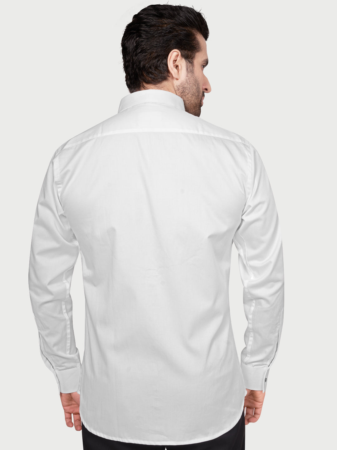 Black & White Designer Shimmer Shirt White