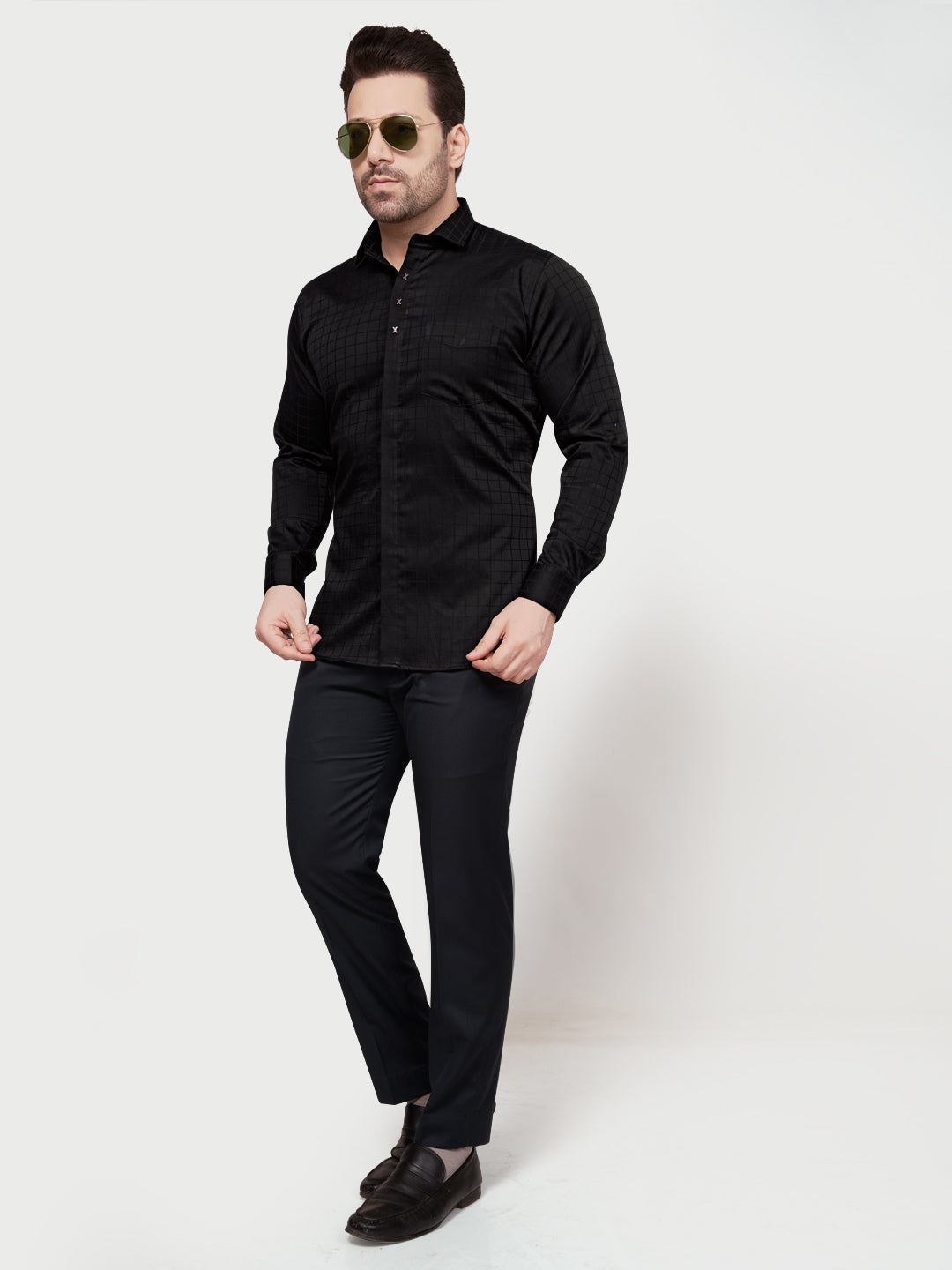 Black & White Designer Shimmer Black