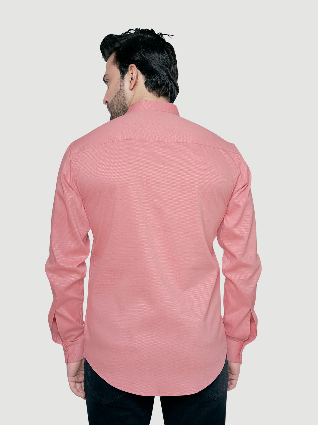 Black and White Men's Designer Shirt with Collar Accessory & Broach-17