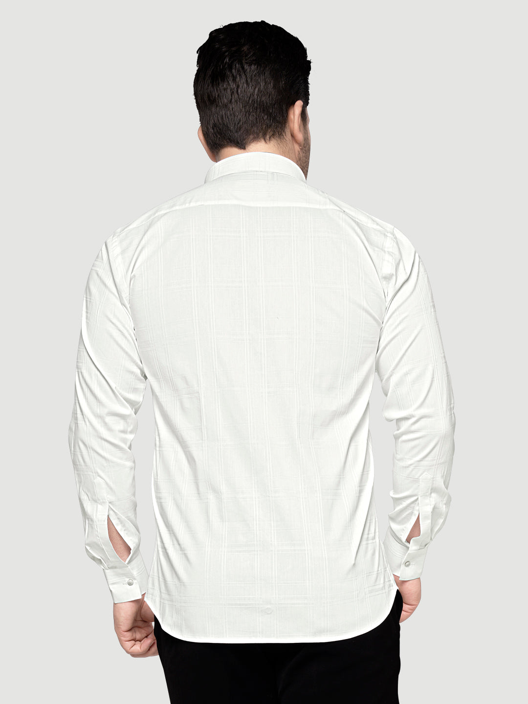 Designer Shirts with Collar Accessories- White