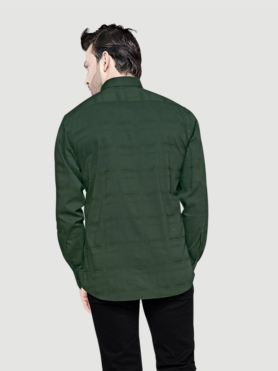 Designer Shirts with Collar Accessories- Green