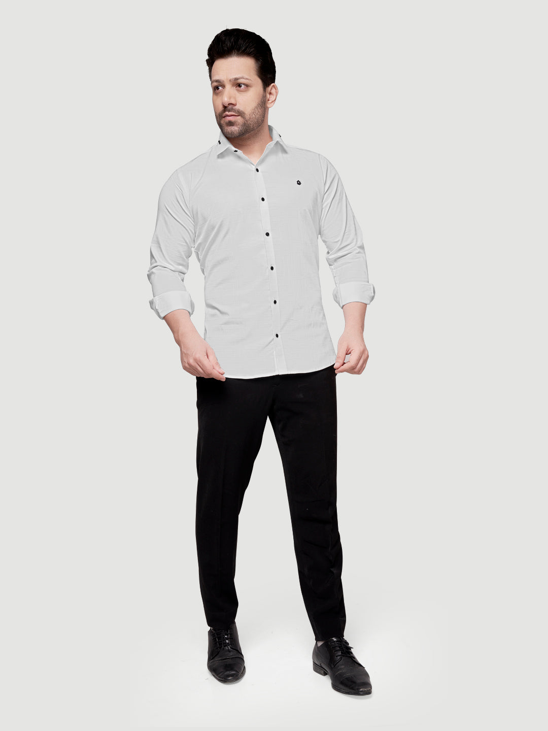 Men's Designer Shirt with Collar Accessory & Broach-2