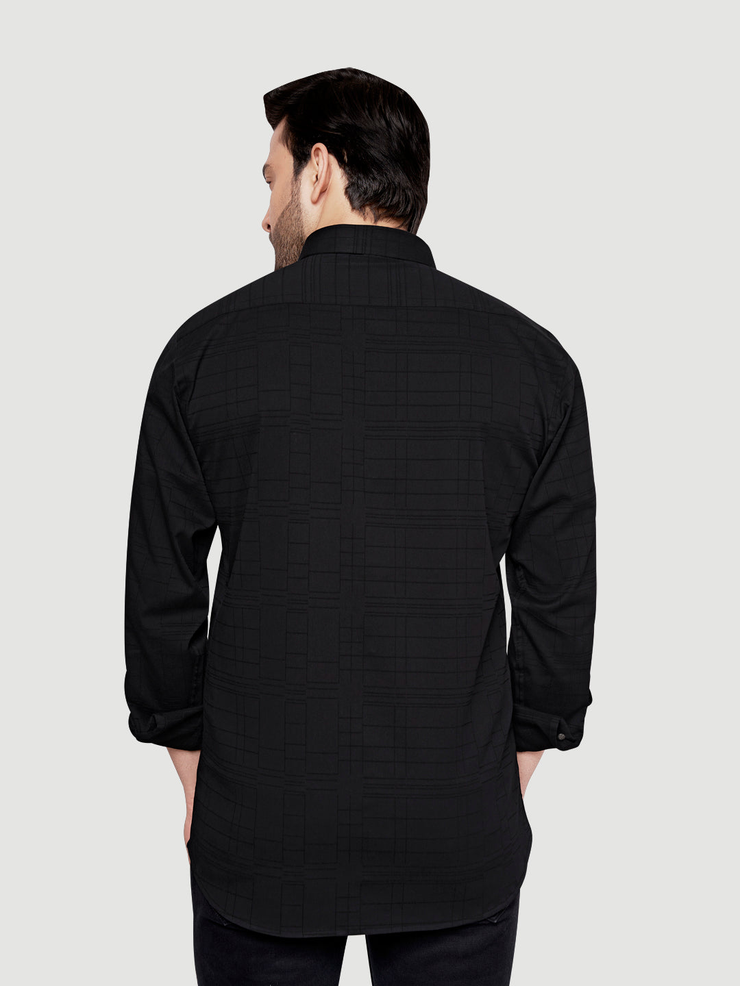 Men's Designer Shirt with Collar Accessory & Broach-3
