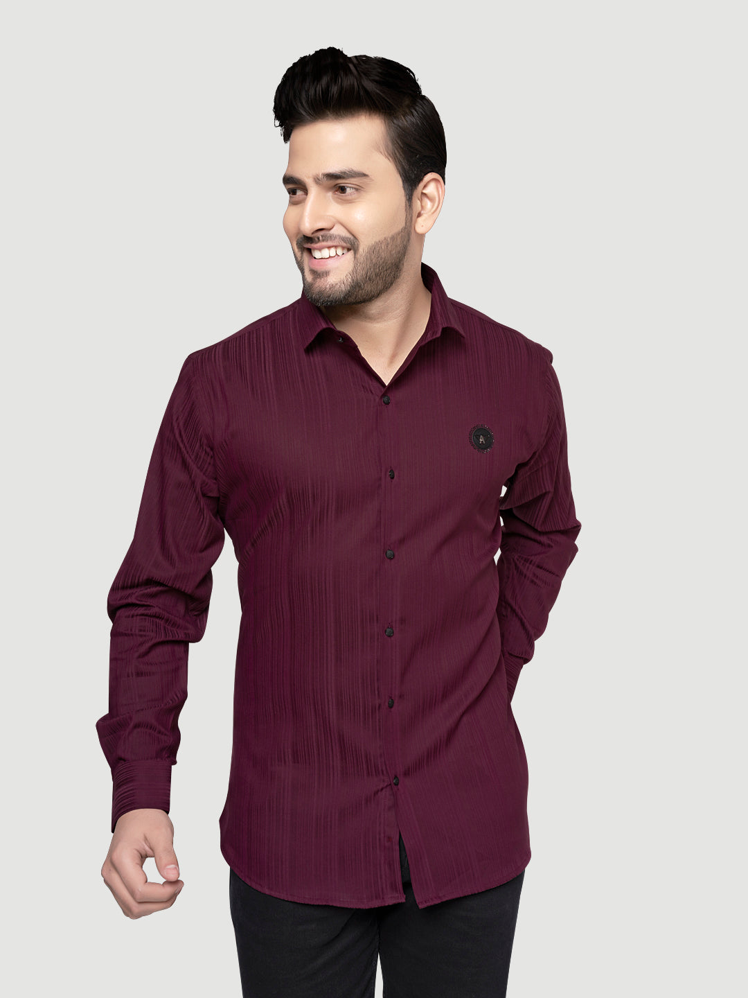 Black and White Shirts Men's Designer Shirt with Broach-2