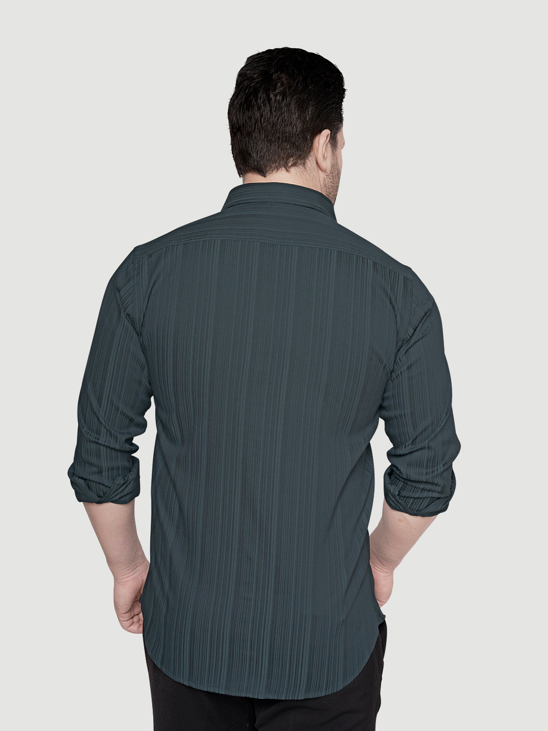 Black and White Shirts Men's Designer Shirt with Broach-3