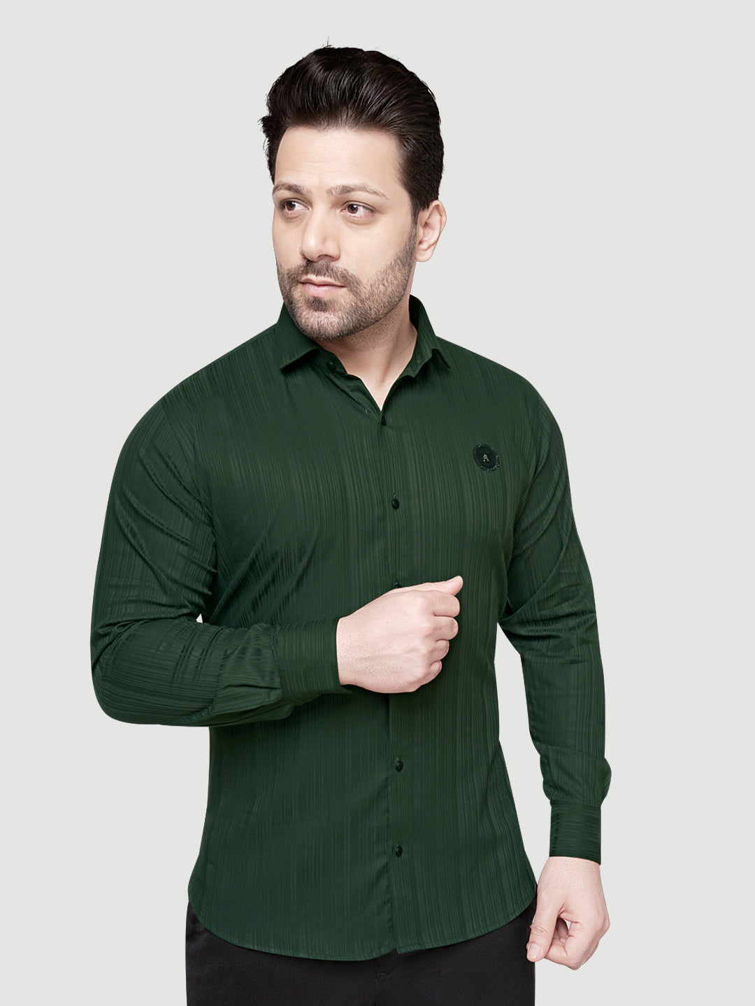 Black and White Shirts Men's Designer Shirt with Broach-5