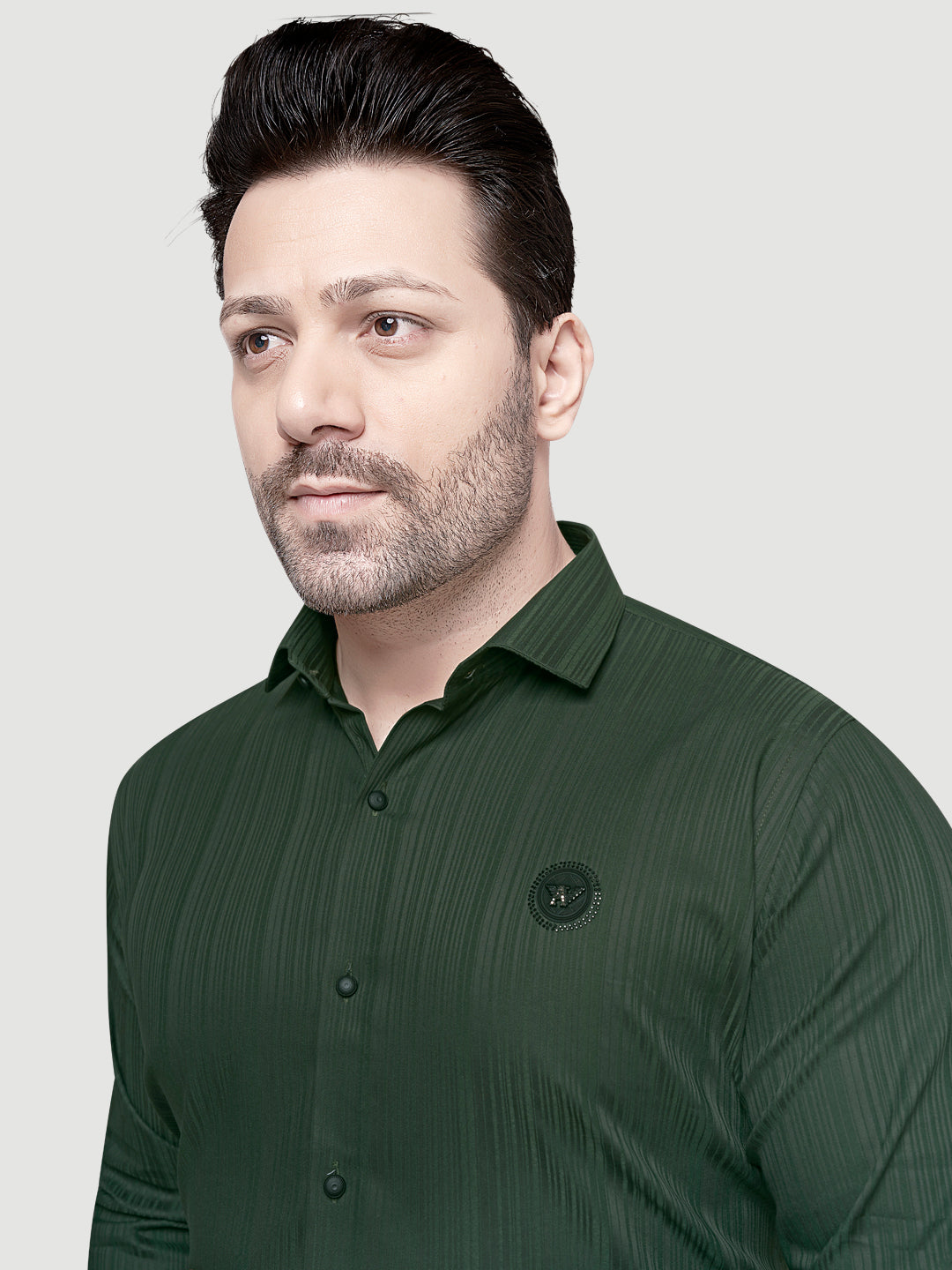 Black and White Shirts Men's Designer Shirt with Broach-5