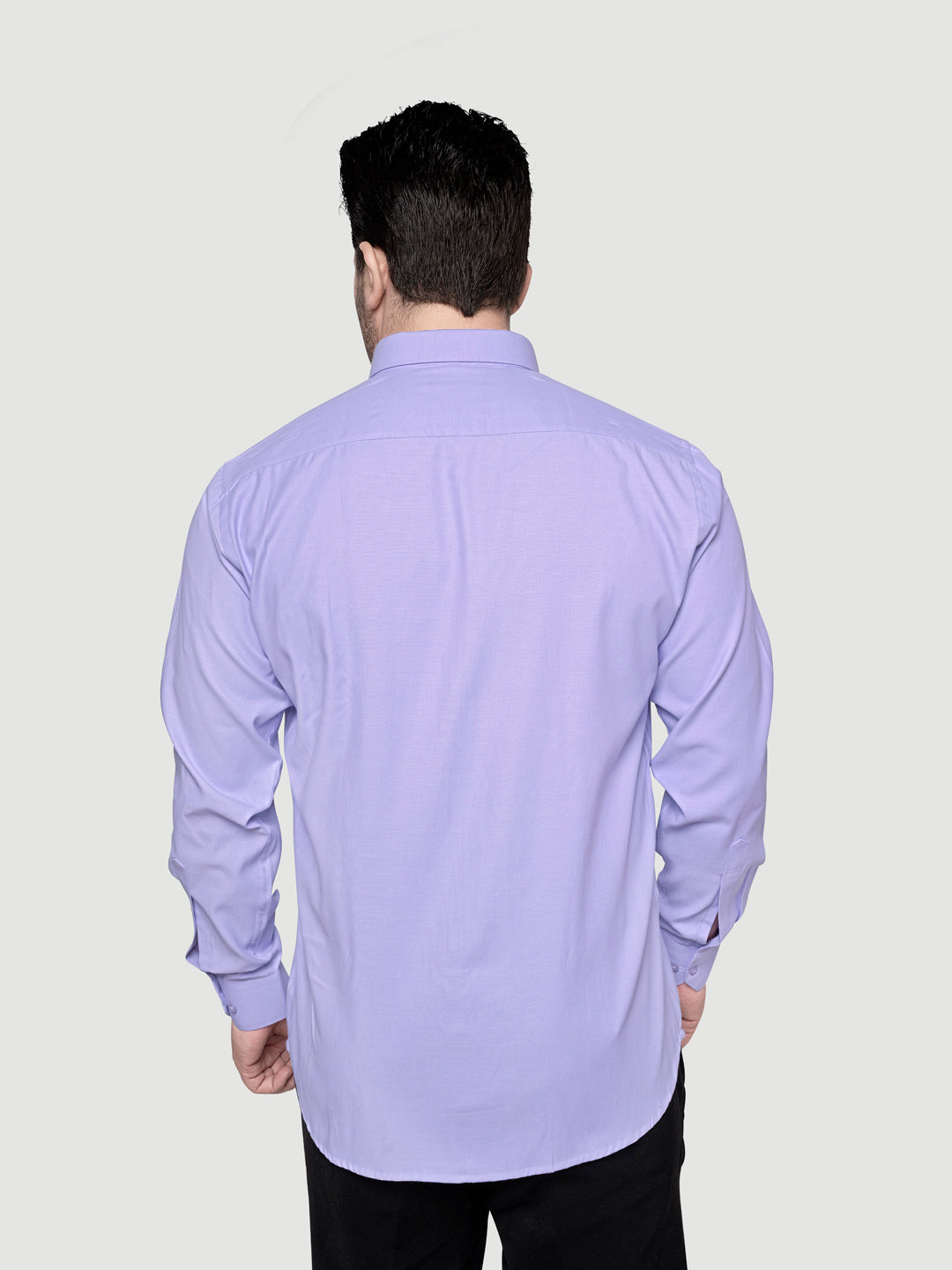 Black and White Shirts Men's Formal Dobby Shirt-2