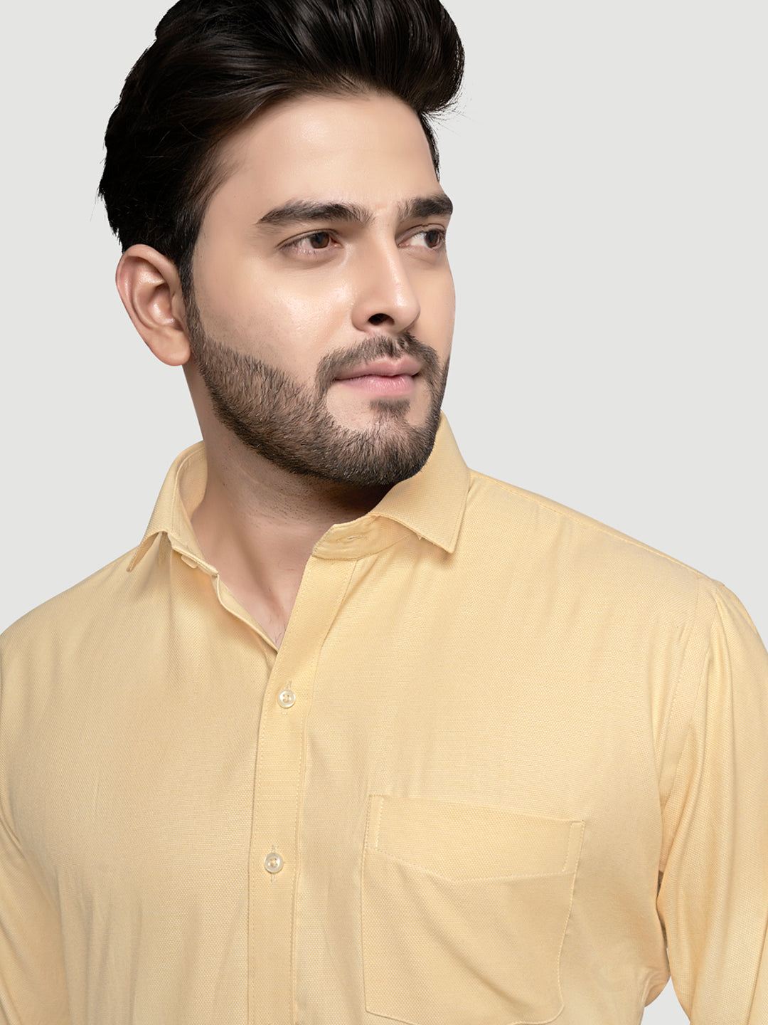 Black and White Shirts Men's Formal Dobby Shirt-11