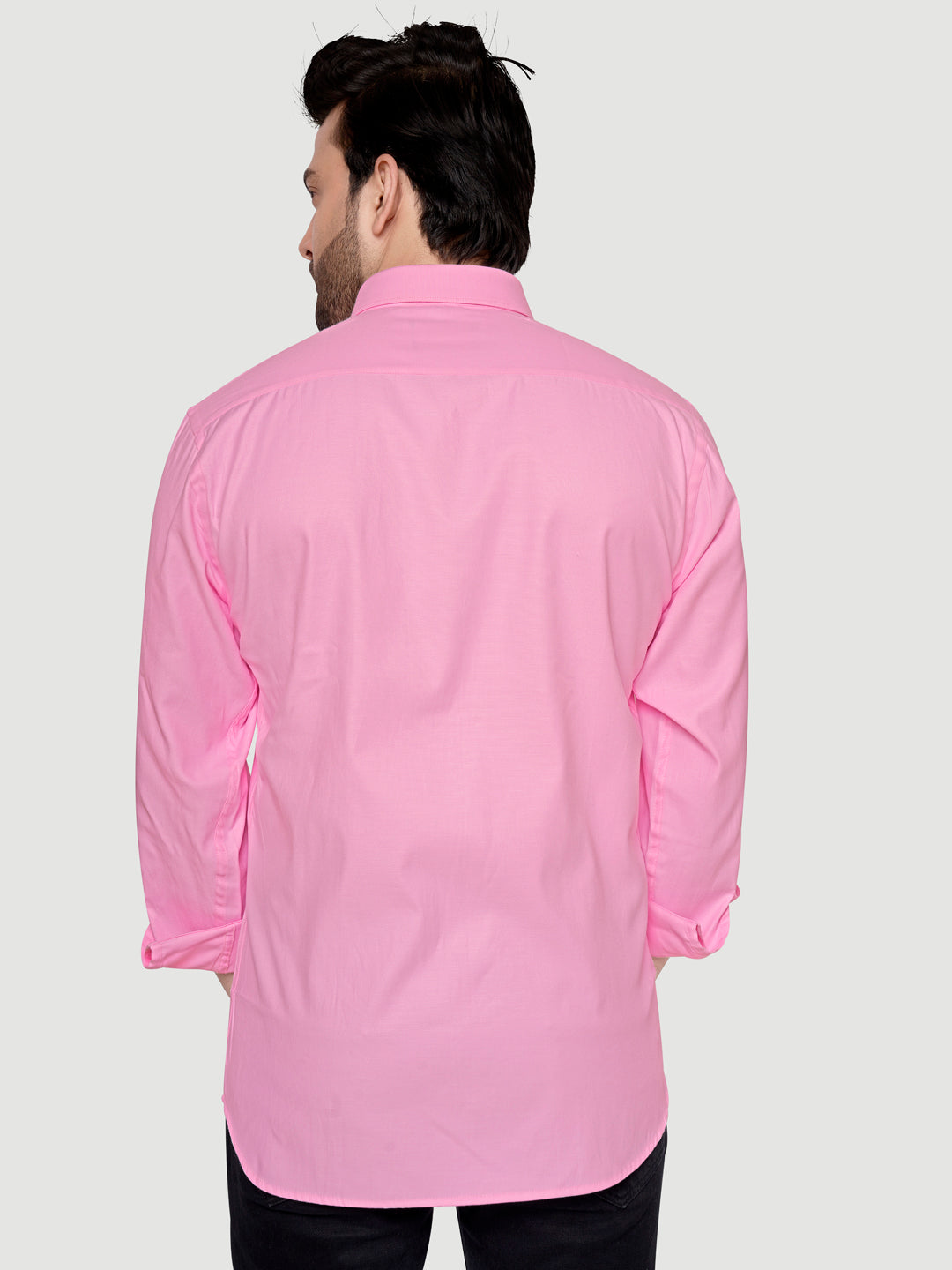 Black and White Shirts Men's Formal Dobby Shirt-1