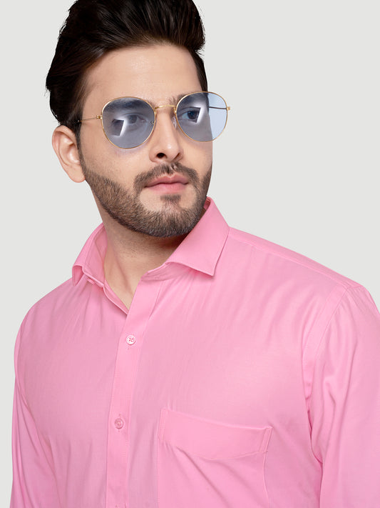 Black and White Shirts Men's Formal Dobby Shirt-1