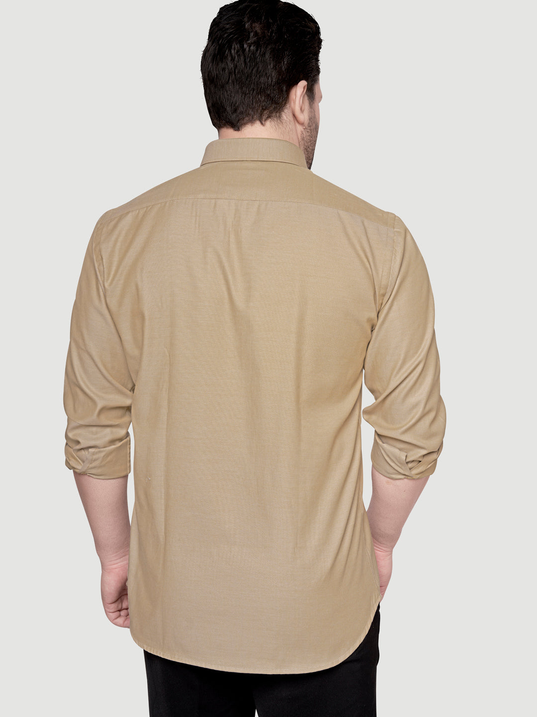 Black and White Shirts Men's Formal Dobby Shirt-10