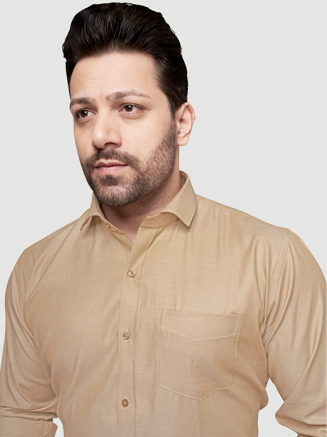 Black and White Shirts Men's Formal Dobby Shirt-10