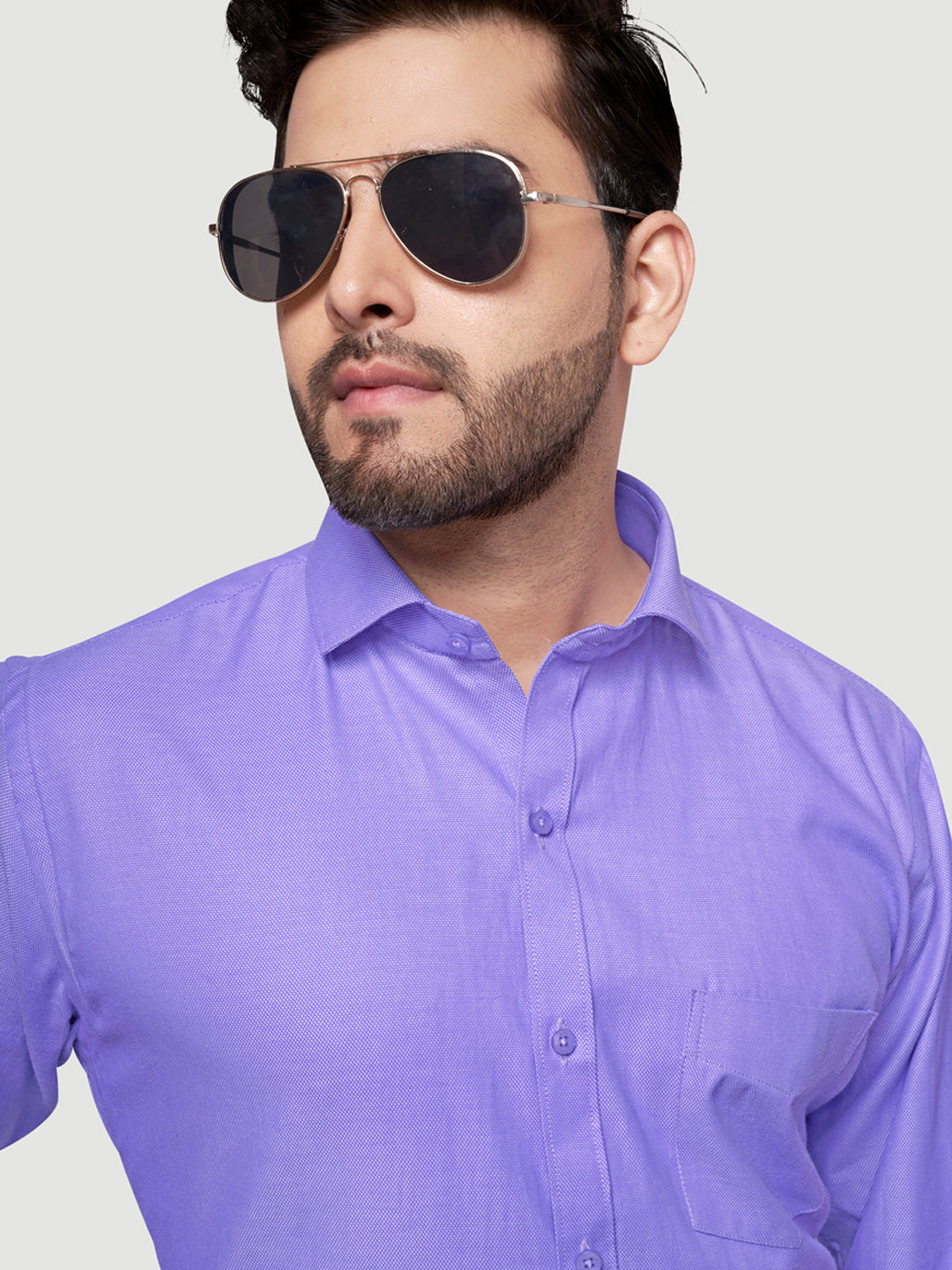 Black and White Shirts Men's Formal Dobby Shirt-8
