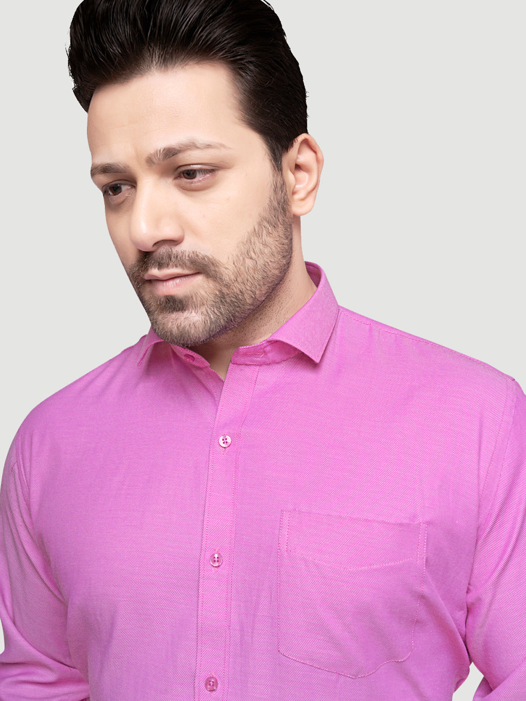 Black and White Shirts Men's Formal Dobby Shirt-4