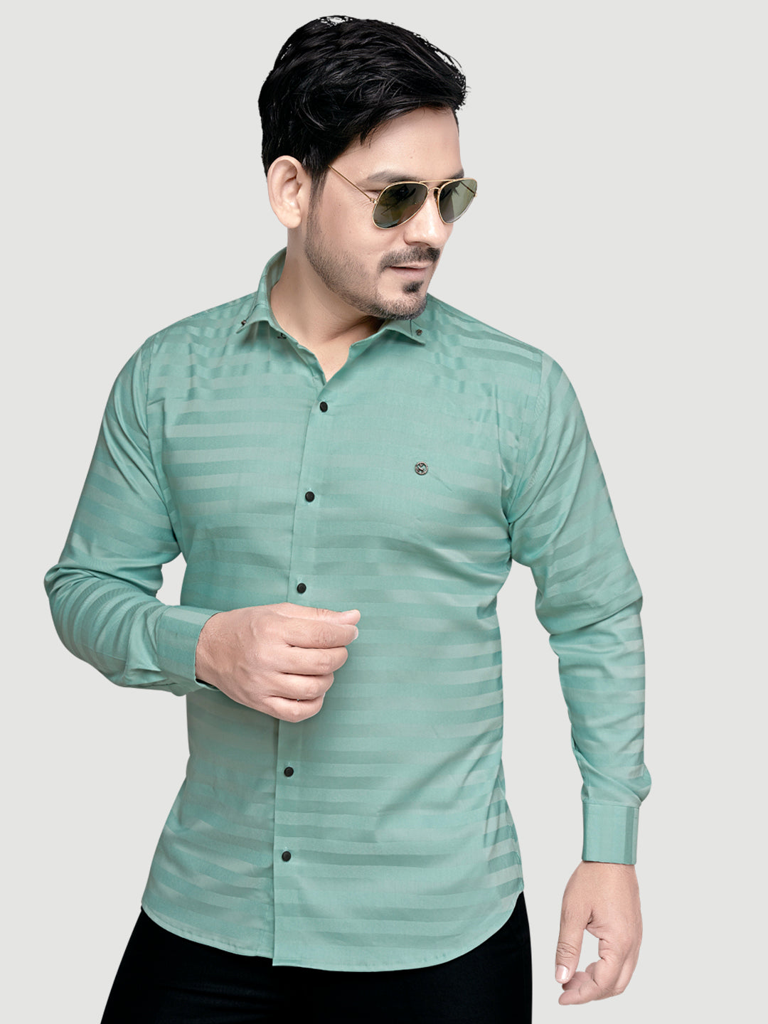 Black and White Shirts Men's Designer Weft Shirt with Collar Accessory-6