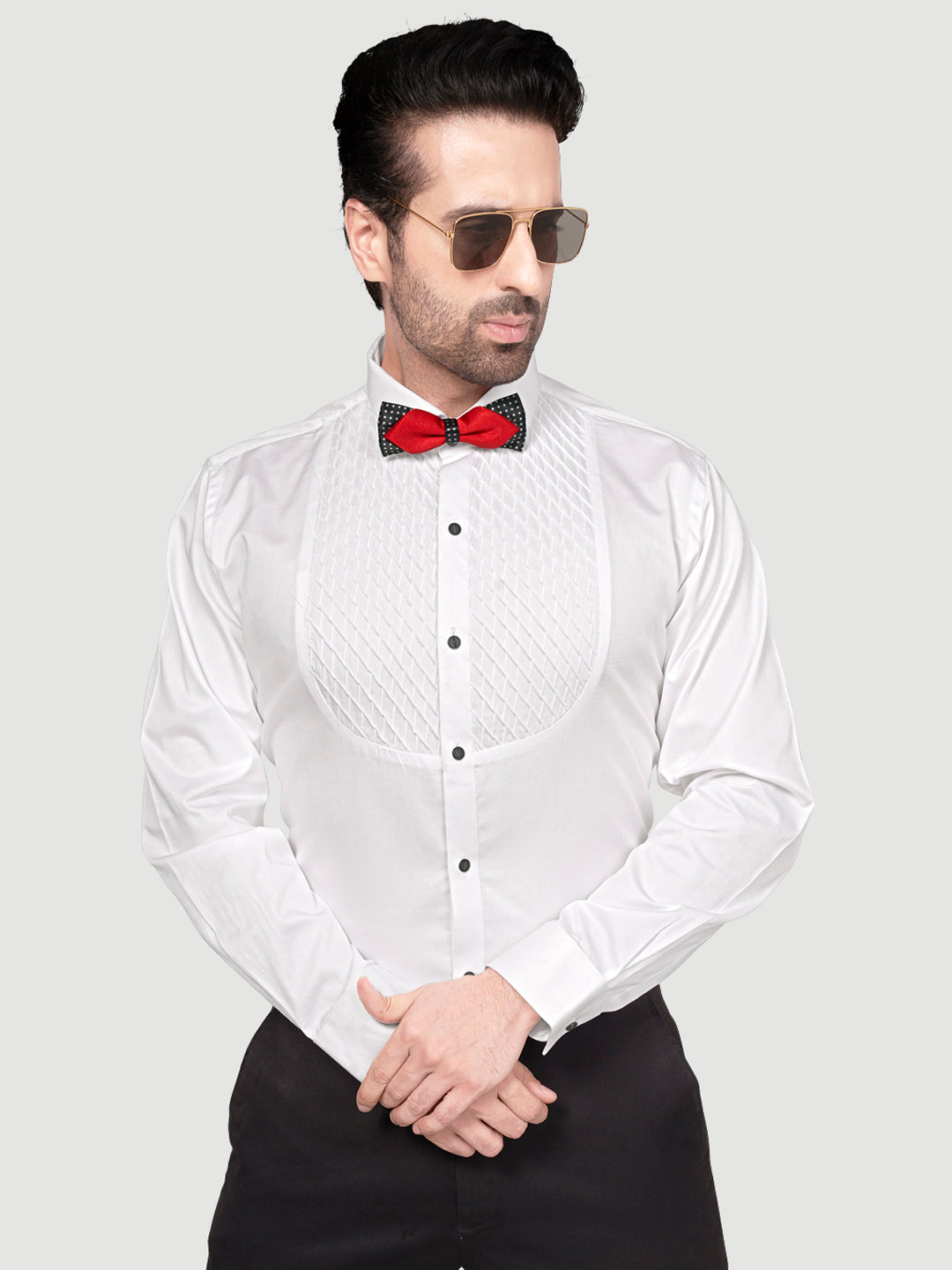 Black and White The Perfect Tuxedo Shirt Whits