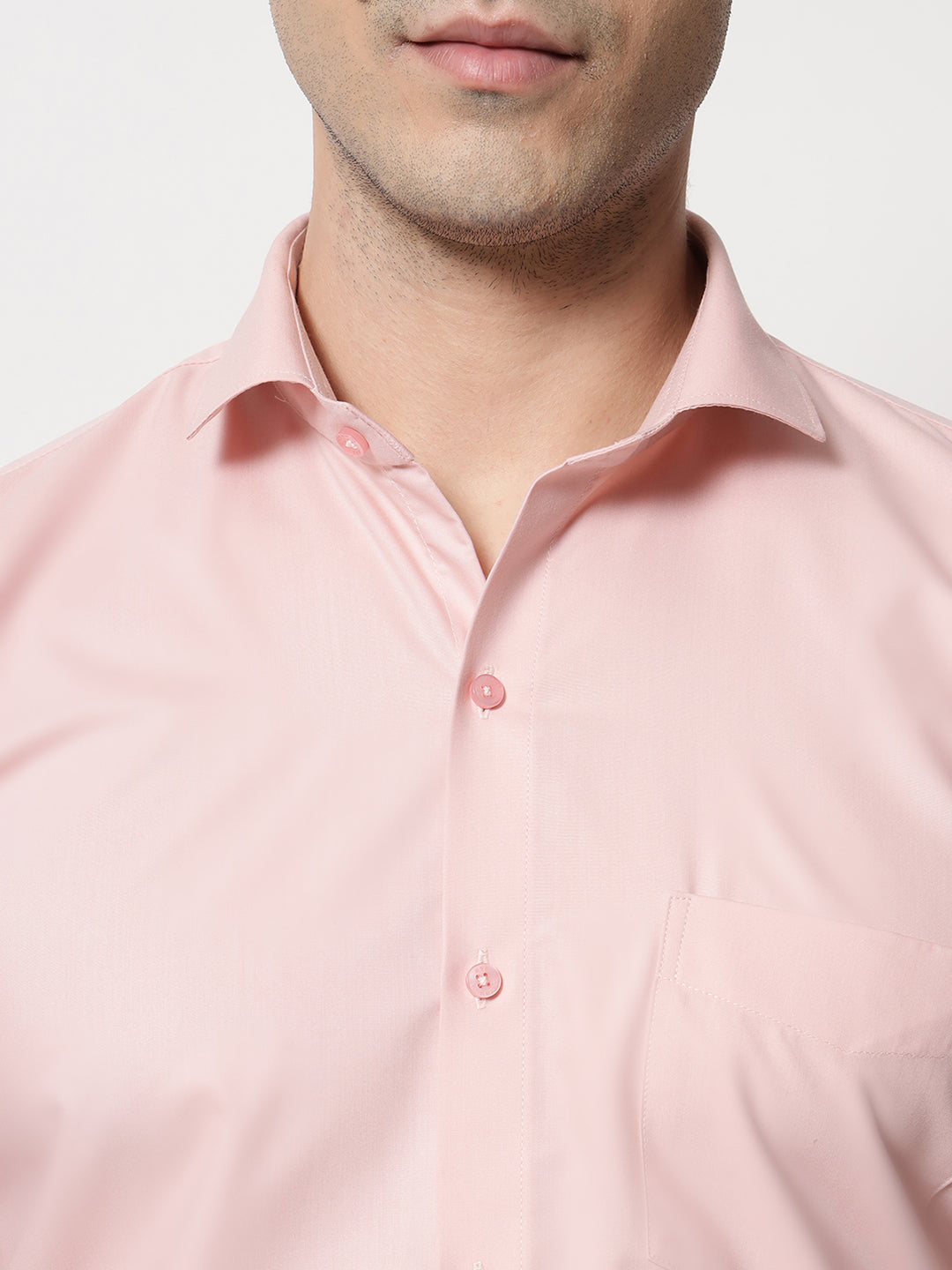 Black and White Shirts Peach Plain Solid Shirt