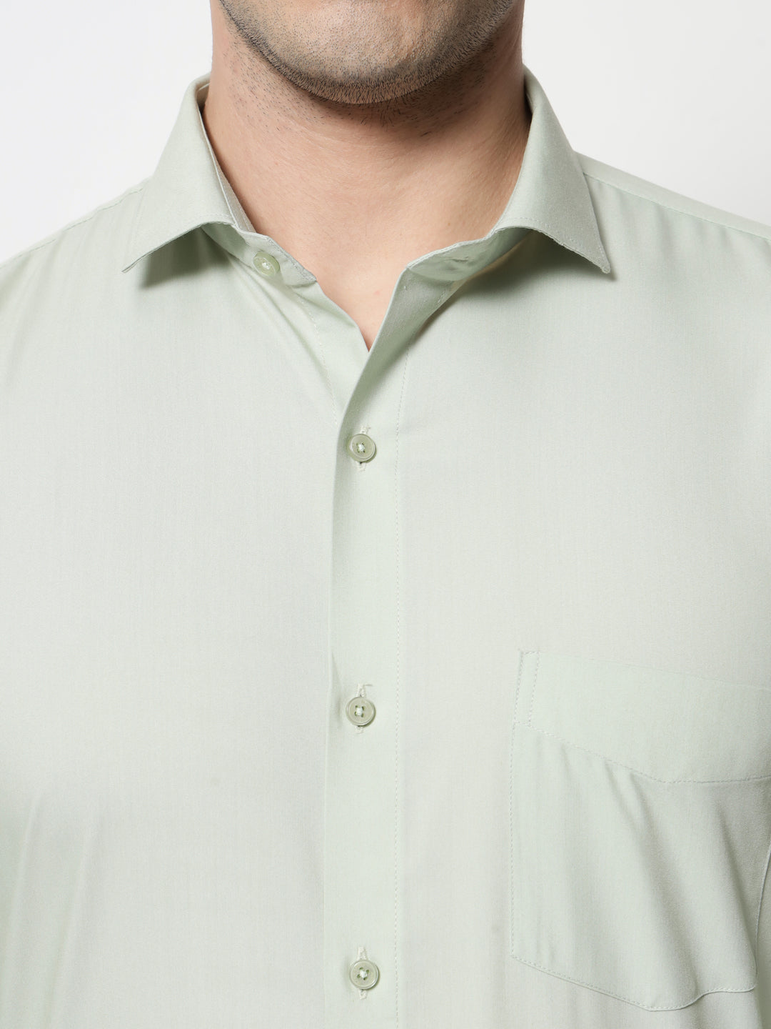 Black and White Shirts Mint Green Plain Solid Shirt