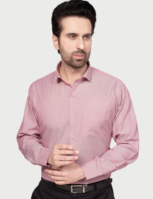 Black & White Men's Formal Shirt Dark Pink