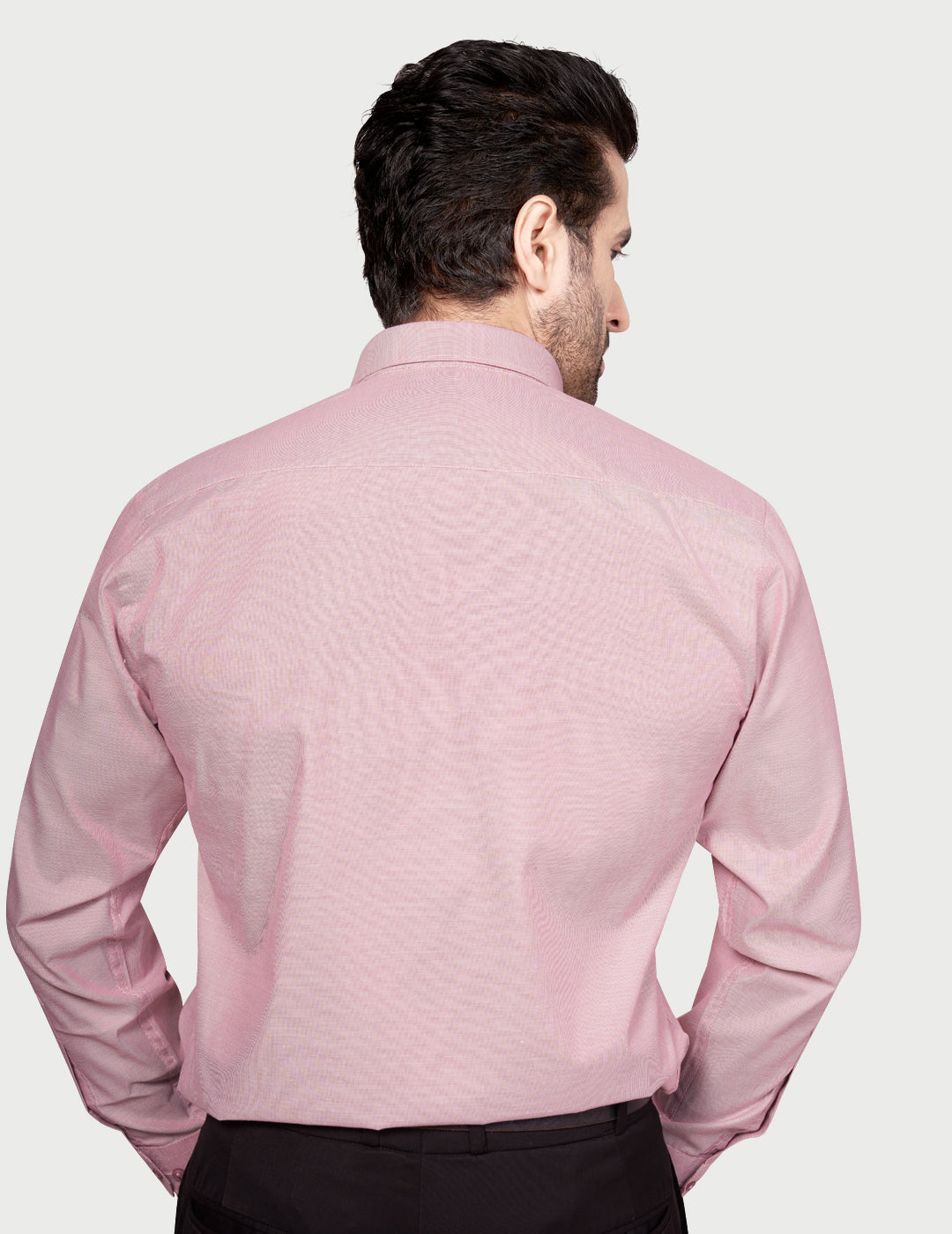 Black & White Men's Formal Shirt Dark Pink