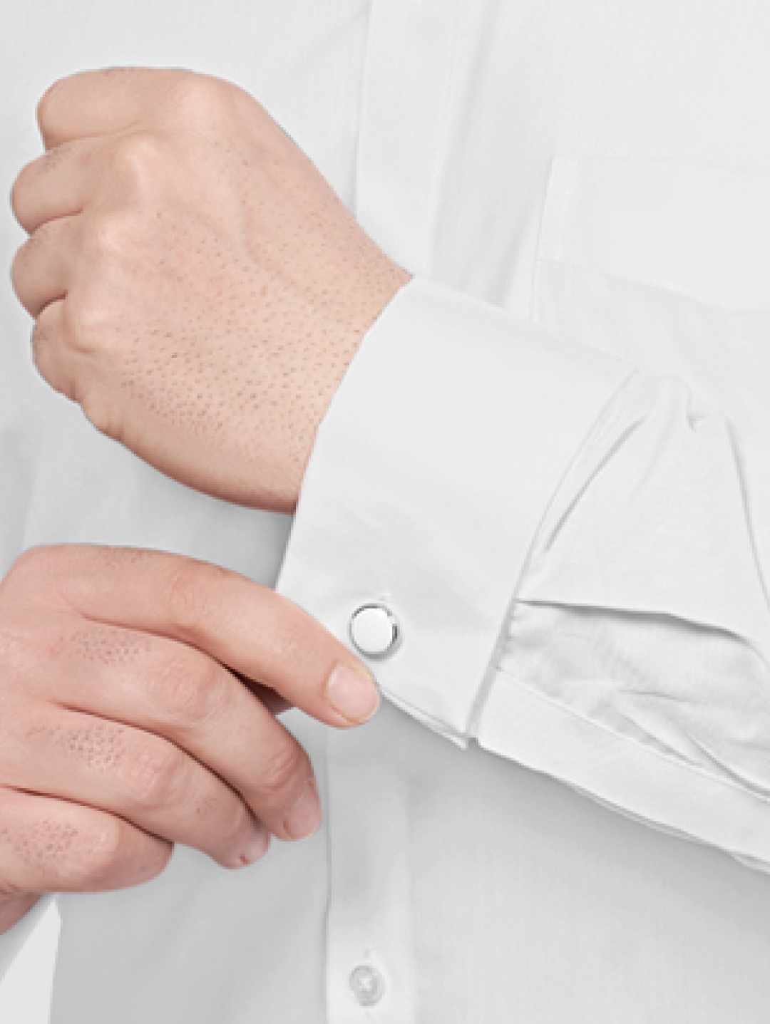 White hot sale cufflink shirt