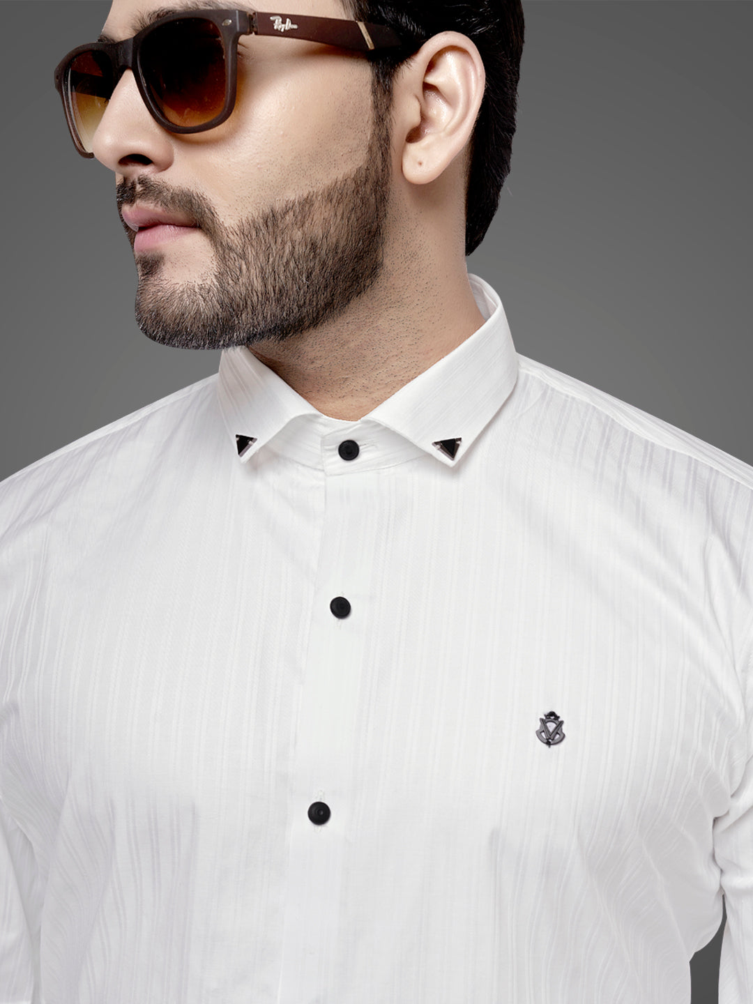 Self Lining Cocktail Shirt- Premium 60s Counts-White