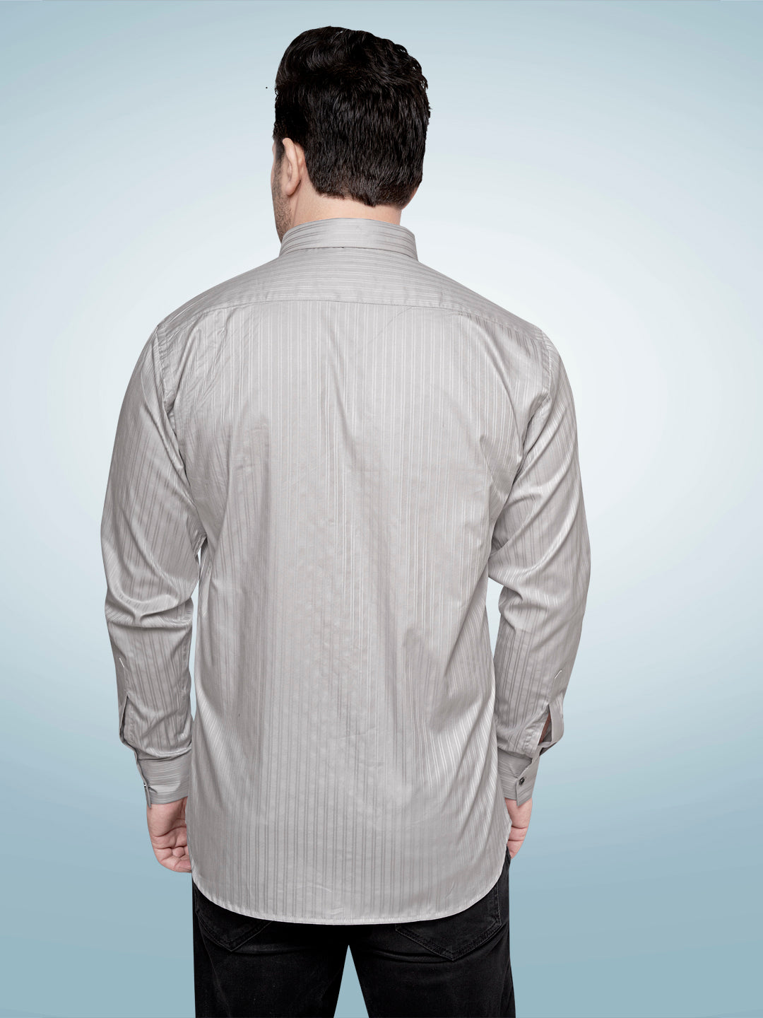 Self Lining Cocktail Shirt- Premium 60s Counts-German Grey