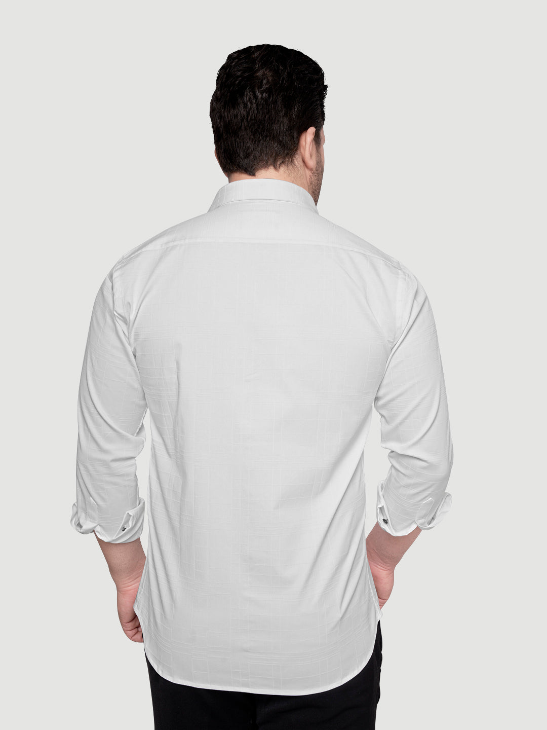Men's Designer Shirt with Collar Accessory & Broach-2