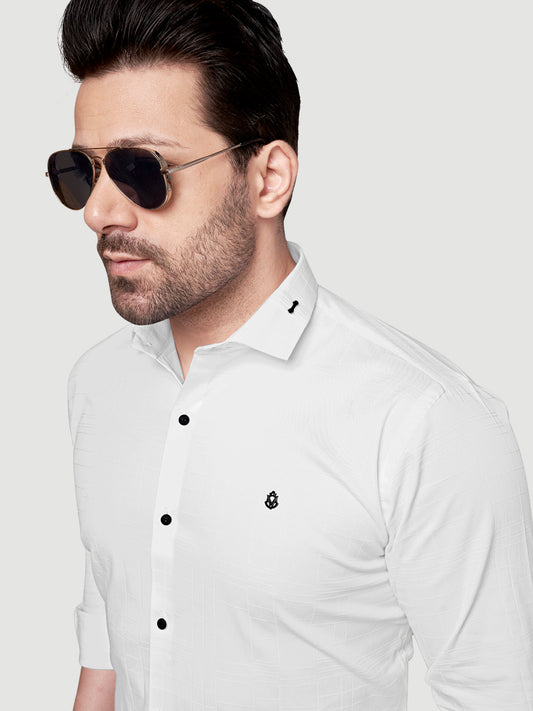 Men's Designer Shirt with Collar Accessory & Broach-2
